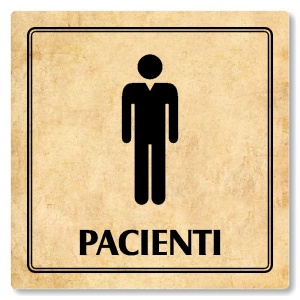 WC muži pacienti, 100x100mm, pergamen, Utah